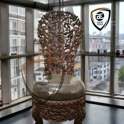High End Intricate Royal Carved Chair