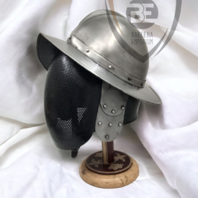 Morion Helmets with Fixed Perforated Face Plate