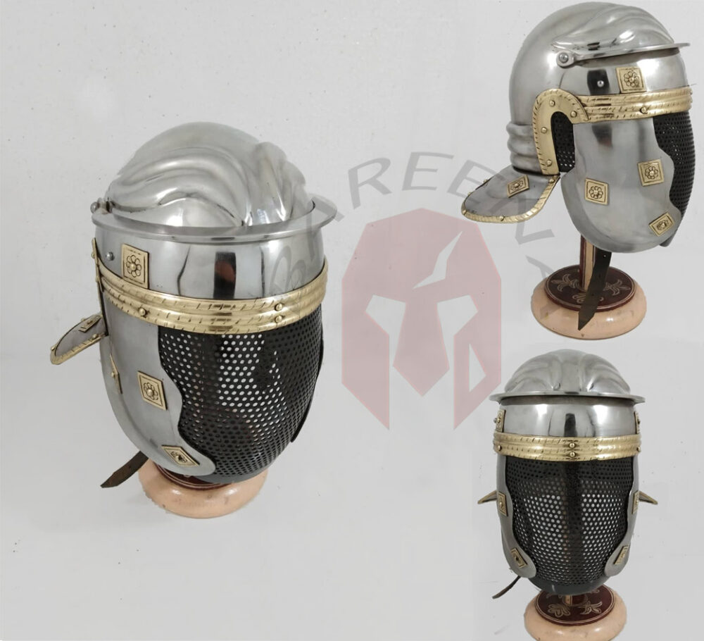 Roman Helmet 2 with Perforated Face Plate