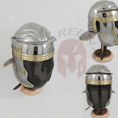 Roman Helmet 2 with Perforated Face Plate