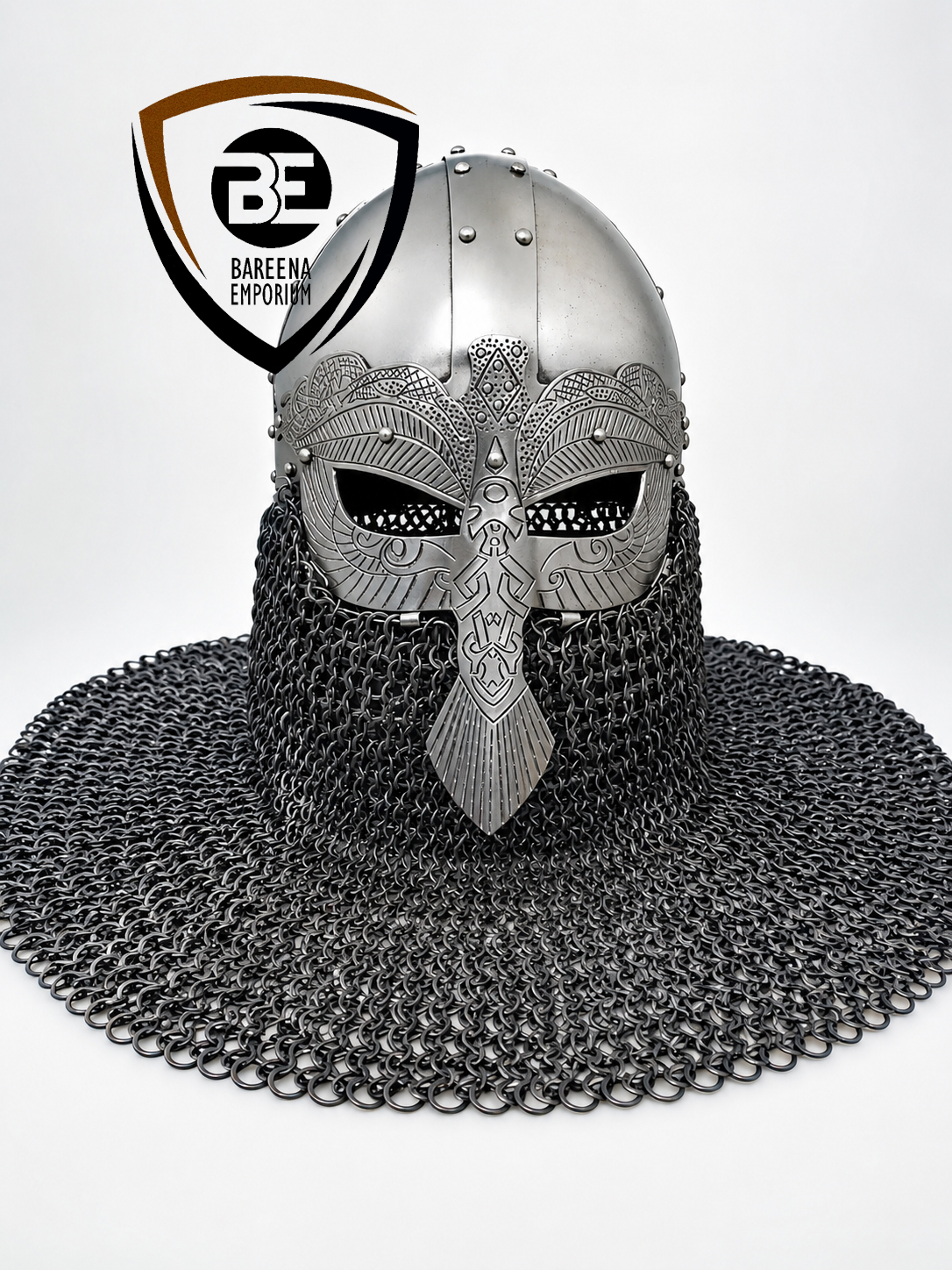 Viking Ocular Helmet – Hand-Engraved 14 Gauge Steel