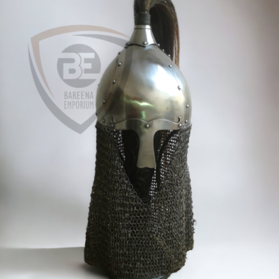 Rus Viking steel helmet front view