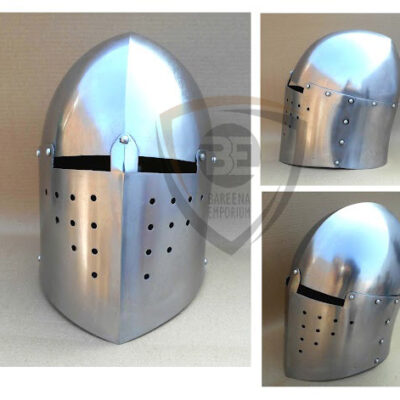 Sugarloaf Helmet handcrafted Crusader Medieval Helmet for SCA reenactment and historical armor collections