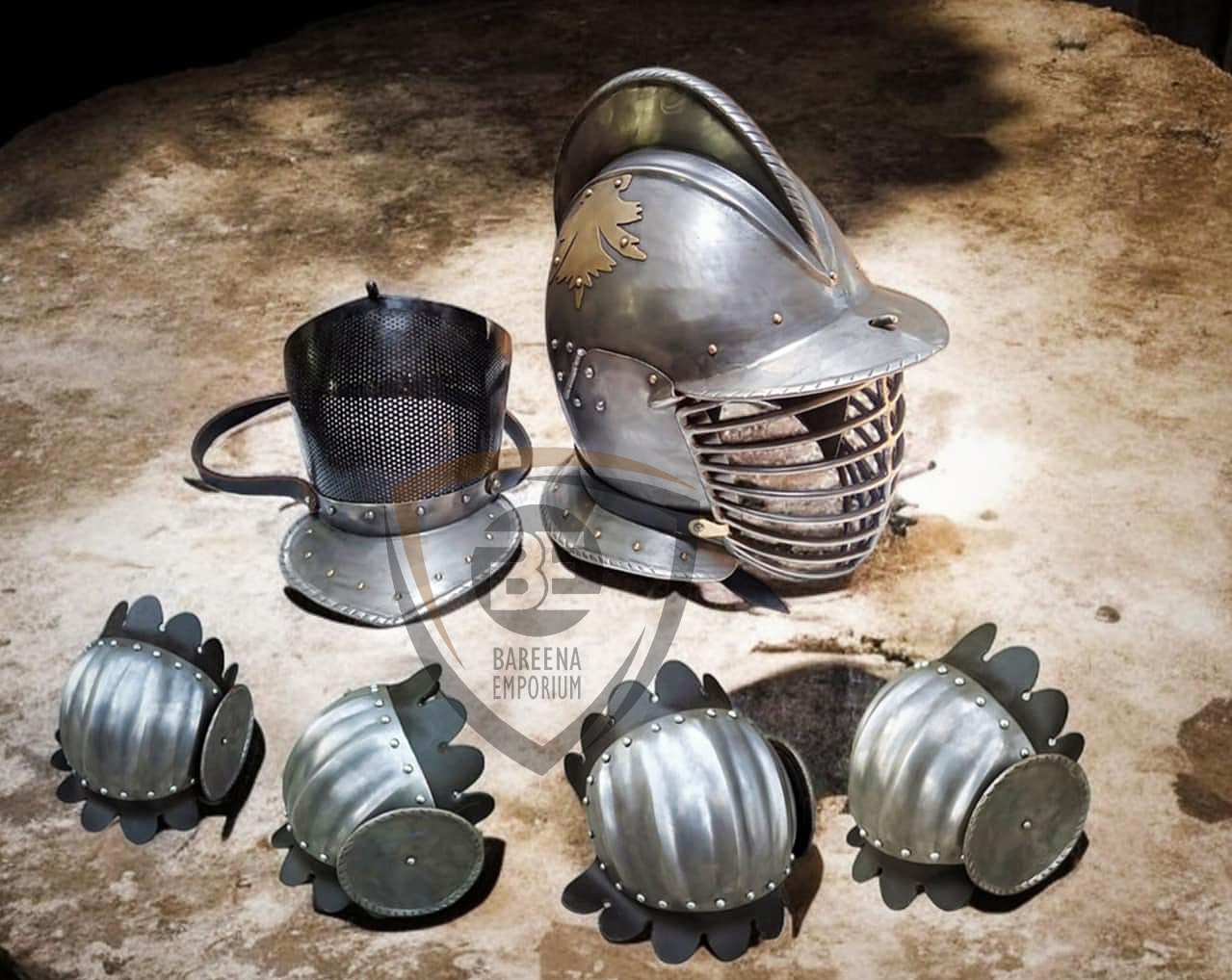 Bundle Offer : German Burgonet + Knee Cops + Elbow Cops