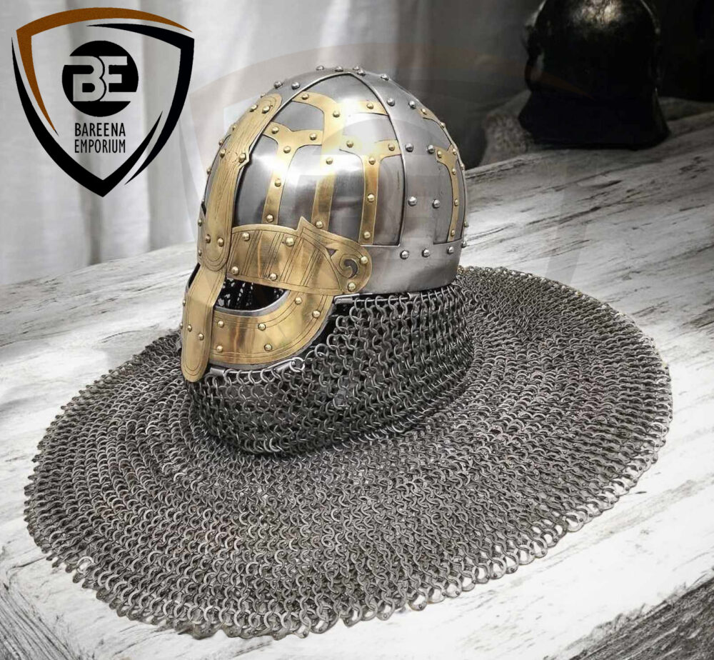 Viking Ocular Helmet with Brass Embellishments - 2
