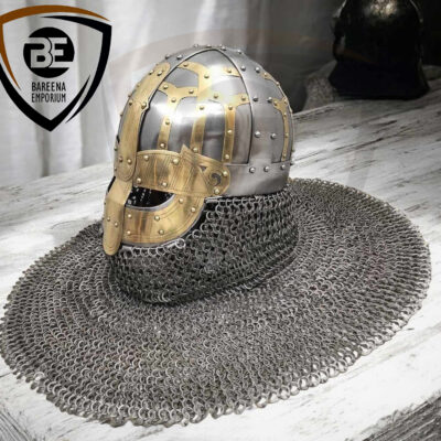 Viking Ocular Helmet with Brass Embellishments - 2