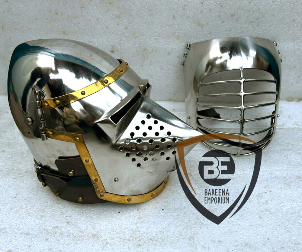 BE - Houndskull Bascinet - with Interchangeable Faceplate