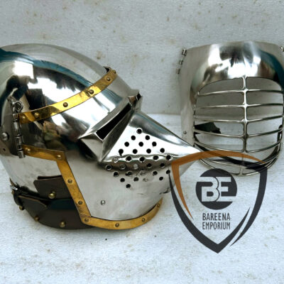 BE - Houndskull Bascinet - with Interchangeable Faceplate