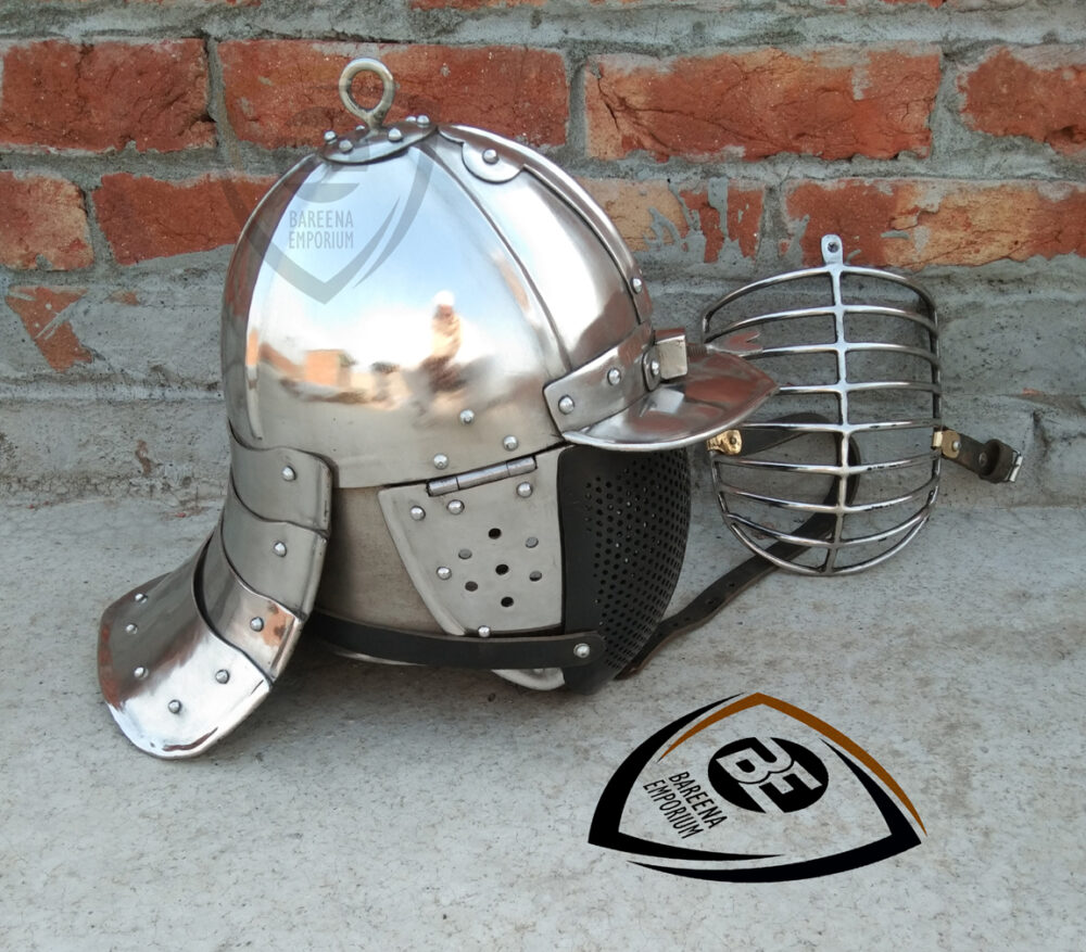 BE - Polish Hussar Helmet – 14 Gauge Steel | Interchangeable Faceplates | Multiple Sizes