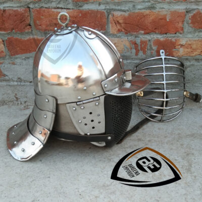 BE - Polish Hussar Helmet – 14 Gauge Steel | Interchangeable Faceplates | Multiple Sizes