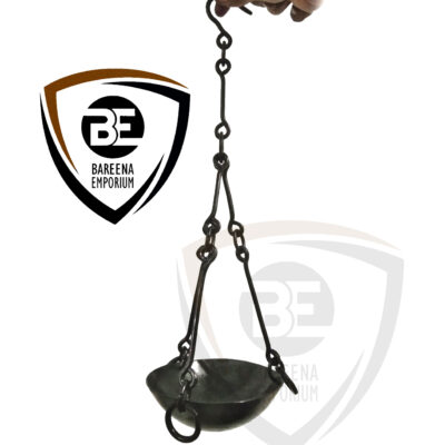 BE - Early Medieval Hanging Oil Lamp – Hand-Forged Iron Lantern for Reenactments