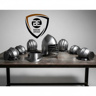 BE - Medieval Armor Starter Kit – 14 Gauge Bascinet, 16 Gauge Fluted Cops & Steel Gorget