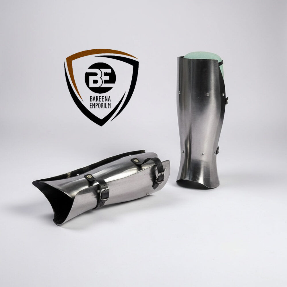 BE -Articulated Greaves –  Three-Piece Leg Armor | 16 Gauge Steel - Image 3