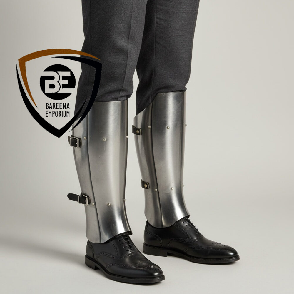 BE -Articulated Greaves –  Three-Piece Leg Armor | 16 Gauge Steel - Image 2