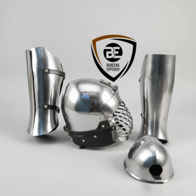 Bundle Offer: Helmet, Greaves & Hilt – Premium Steel Armor Set | Free Shipping