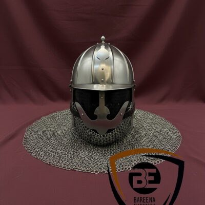 Hussar Helmet - 2 - 14 Gauge Steel | Moustache Faceplate | Medieval Armor Replica