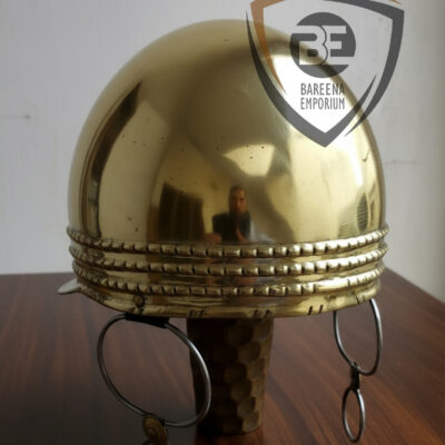 Monterfortino Helmet – 16 Gauge Brass Roman Helmet | Ancient Roman Cavalry Helmet | Historical Reenactment Armour