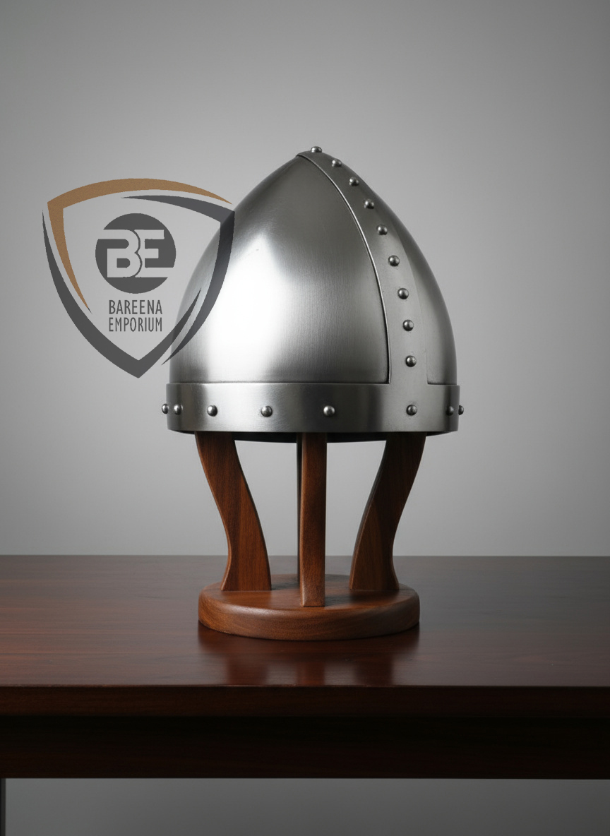 Spangenhelm Bowl with Riveted Bands – Mild & Stainless Steel | LARP & Reenactment Helmet