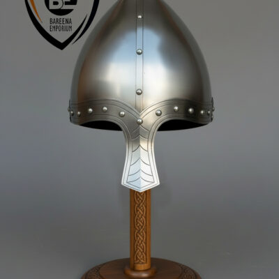 Spangenhelm Helmet 14 Gauge Steel | Engraved Nasal | Reenactment Armor