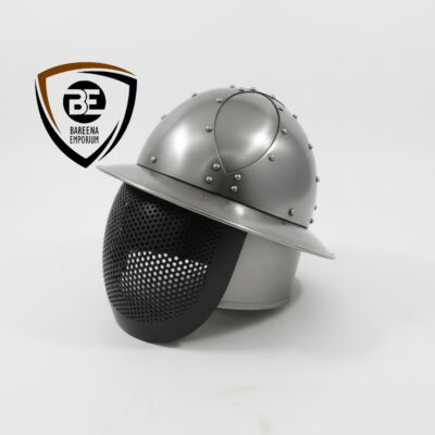 Norwegian Kettle Helmet 16 Gauge | Perforated Face Plate