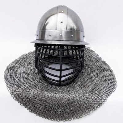 Handcrafted Kettle Helmet With Short Brim