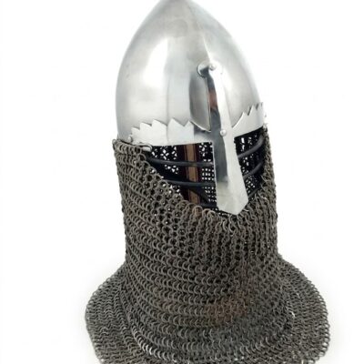 Norman Helmet with Bar Grill & Chainmail